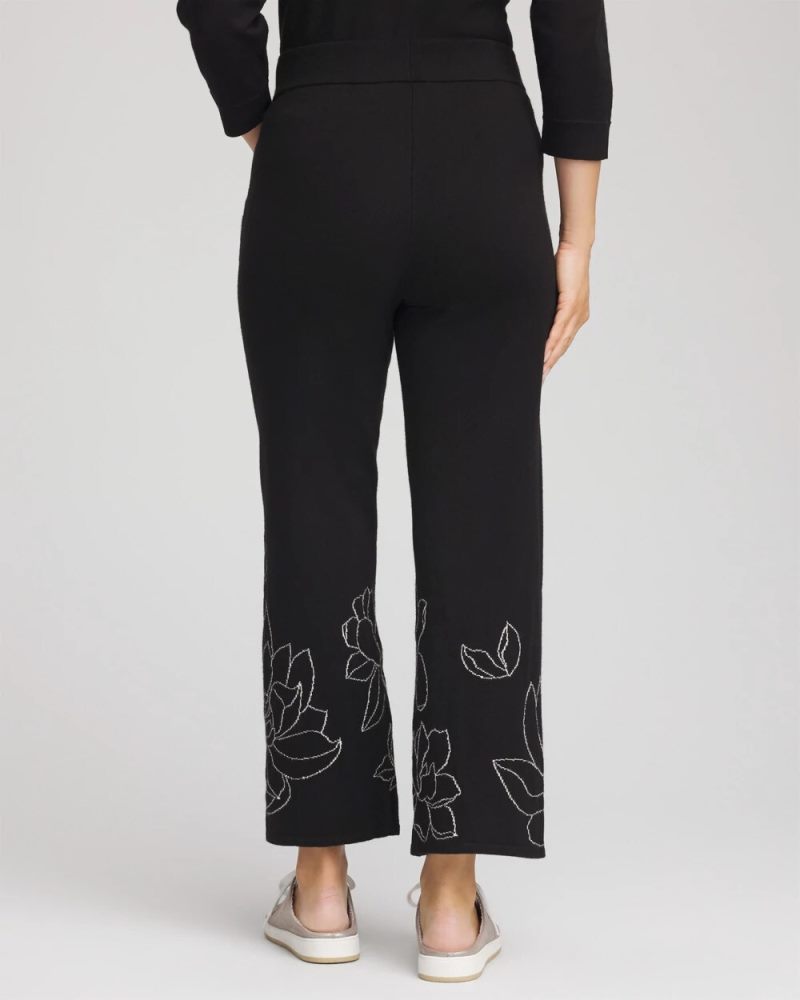 Chicos Zenergy® Luxe Intarsia Pants - BLACK