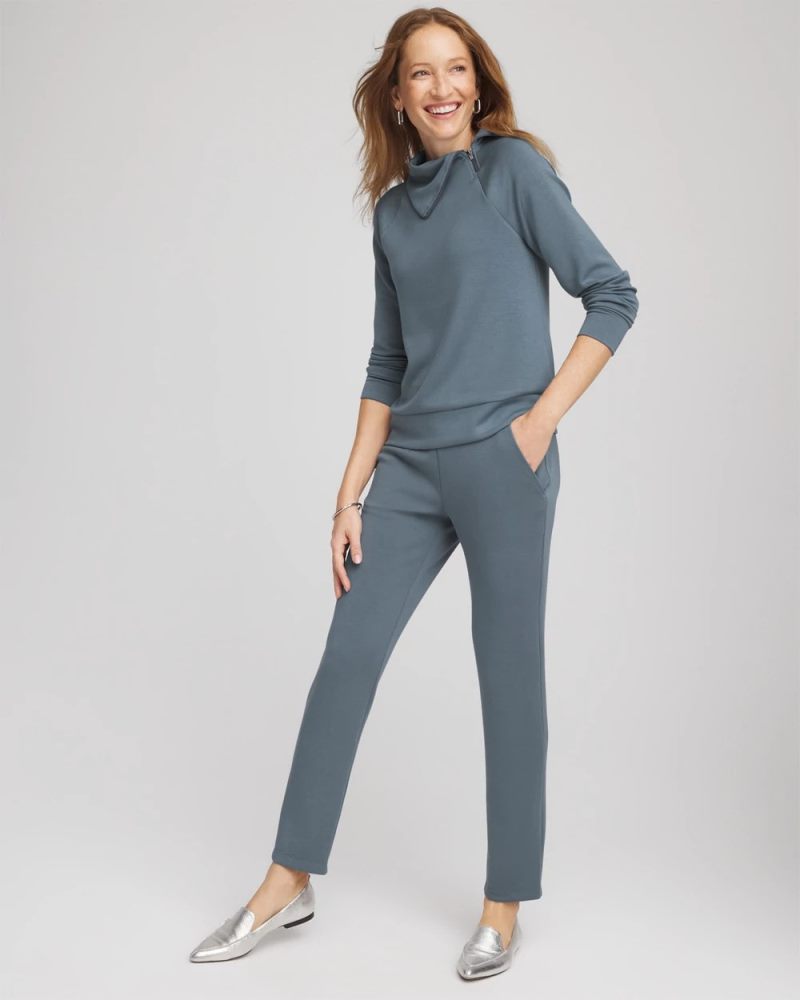 Chicos Zenergy® Soft Popover Top - STORMY WEATHER