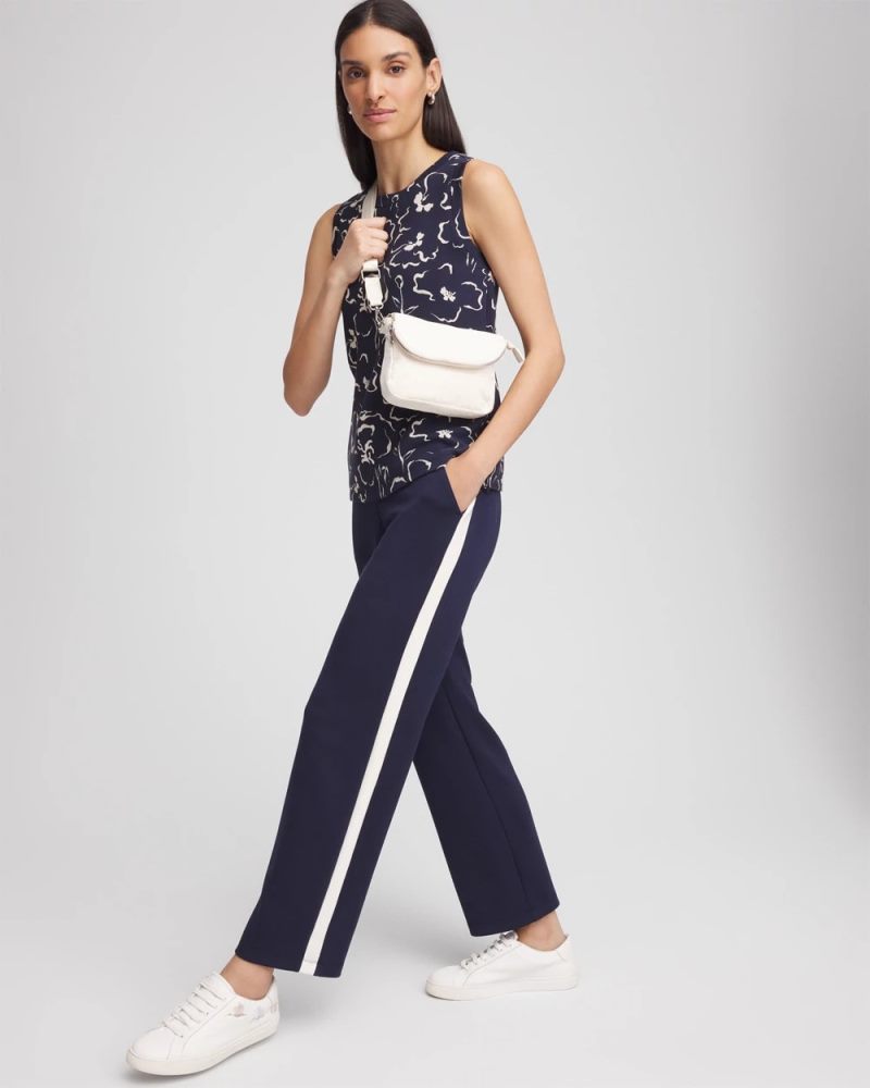 Chicos Zenergy® Striped Scuba Pants - CLASSIC NAVY