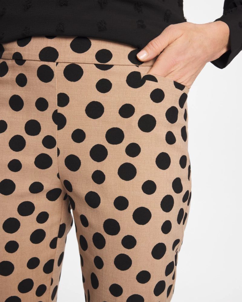Chicos Global Dot Brigitte™ Crop - CATTAIL BROWN