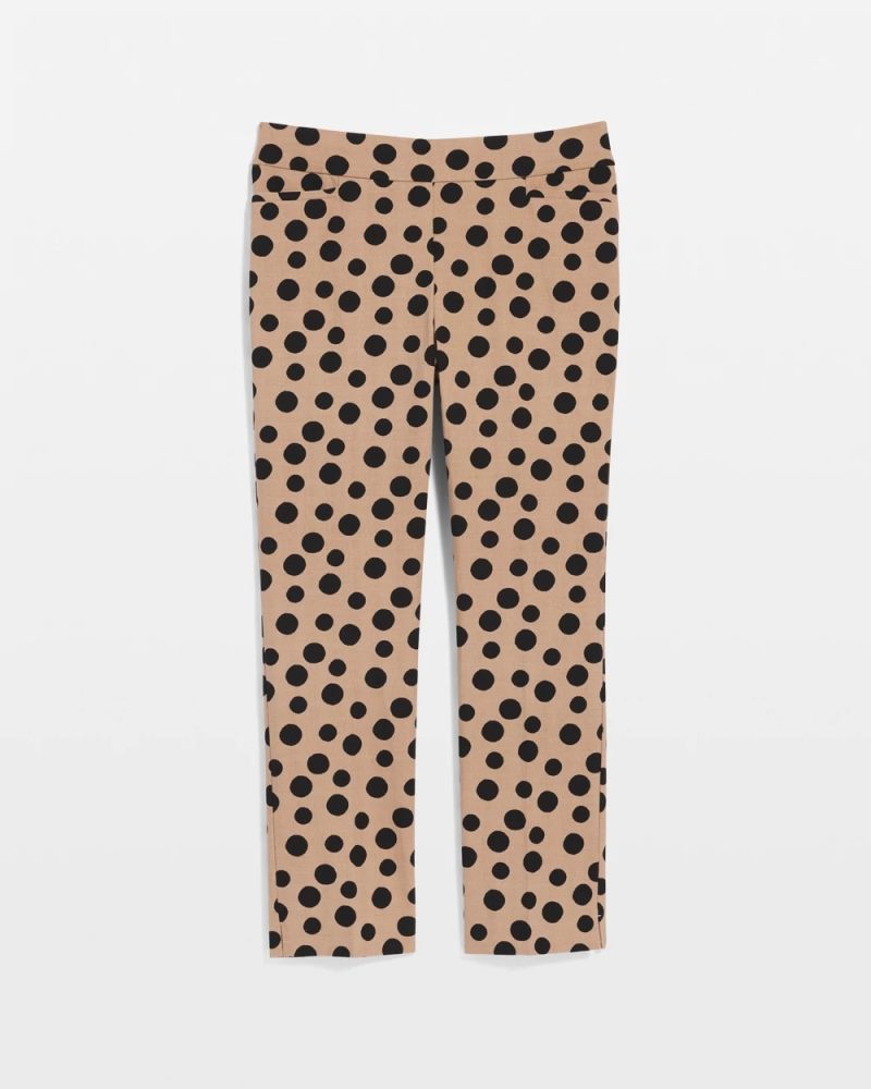 Chicos Global Dot Brigitte™ Crop - CATTAIL BROWN