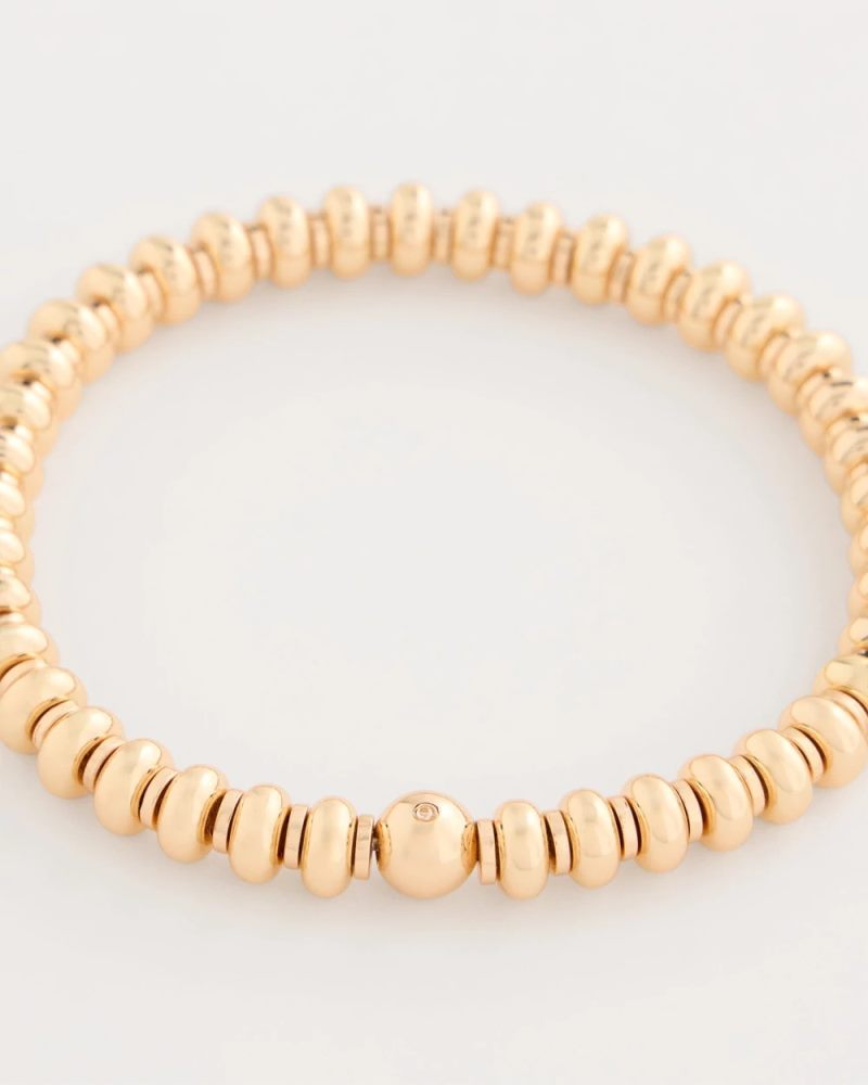 Chicos Goldtone Rounded Stretch Bracelet - GOLD