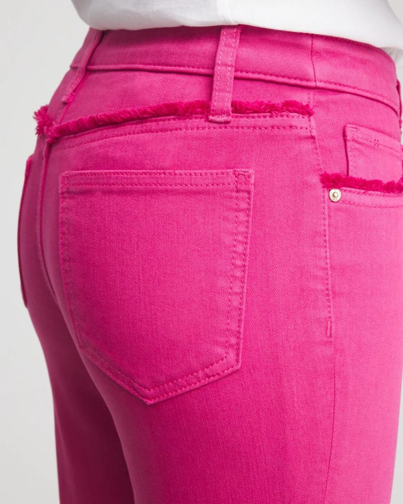 Chicos Girlfriend Frayed Cropped Jeans - CRUSHED BERRIES