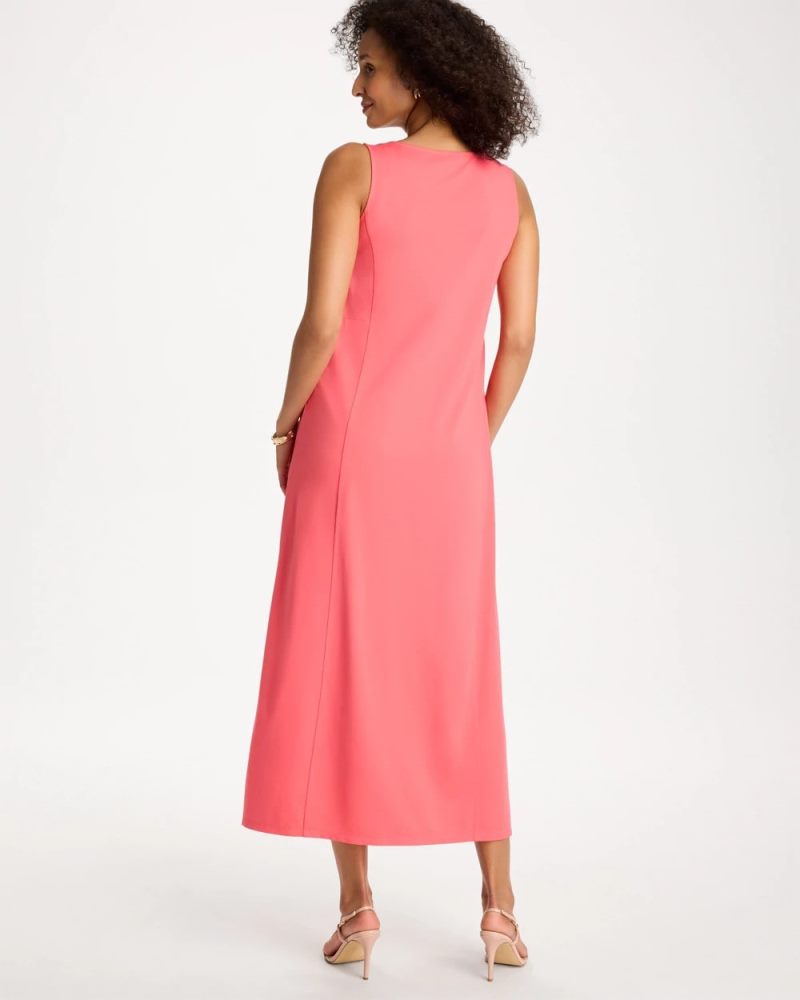 Chicos Seamed Knit Dress - CALYPSO CORAL