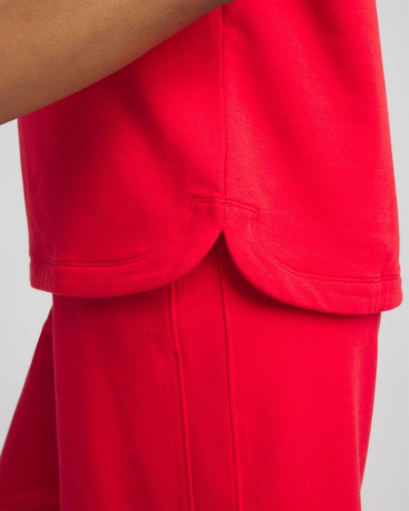 Chicos Zenergy® French Terry Pocket Shirt - RED GLOW