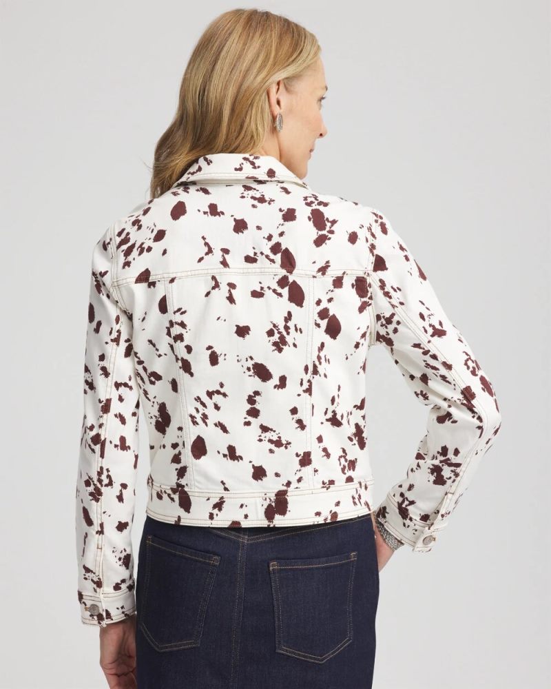 Chicos Pampas Pony Denim Jacket - ECRU