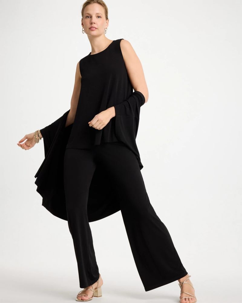 Chicos Travelers™ Knit Swing Tank - BLACK