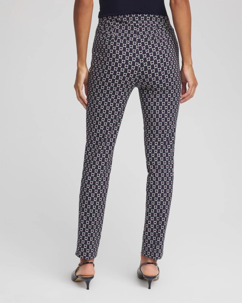 Chicos Brigitte™ Chain Connection Slim Ankle Pants - PASSPORT BLUE