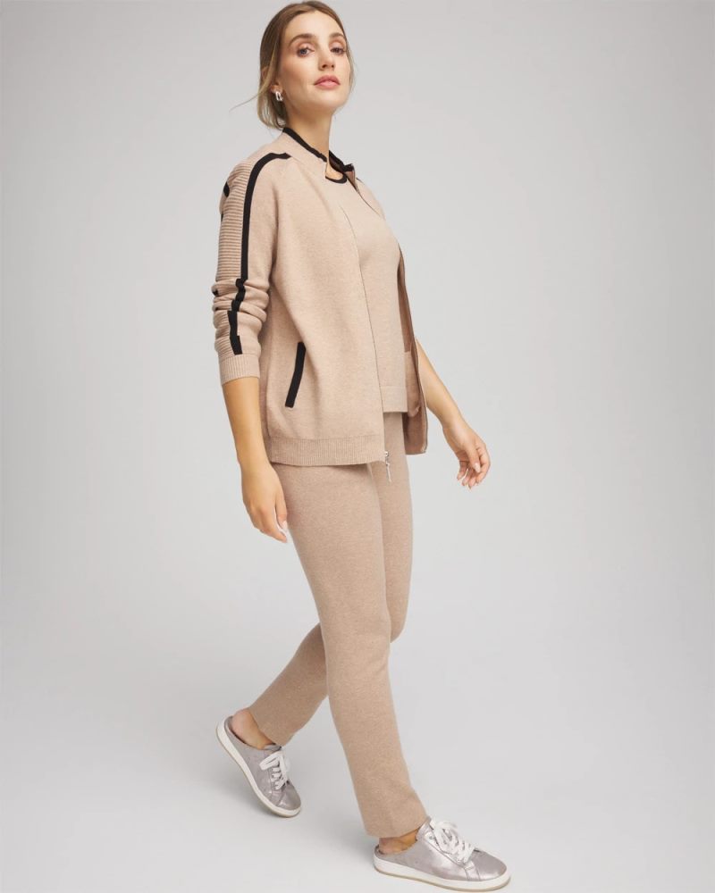 Chicos Zenergy® Luxe Cashmere-Blend Cardigan - CHAMPAGNE FIZZ