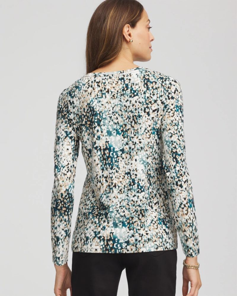 Chicos Touch of Cool™ Layering Tee - TEAL SHADOW