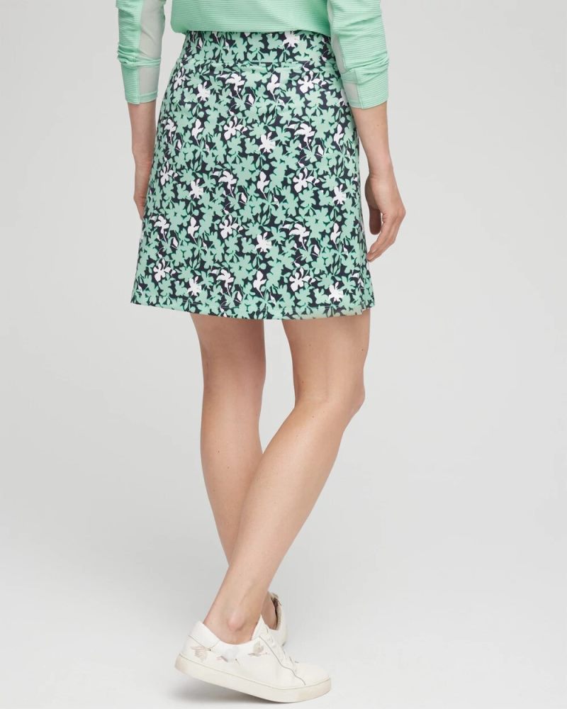 Chicos Zenergy® UPF Leaf Print Skort - MINT