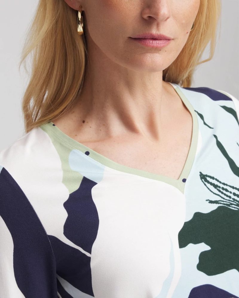 Chicos Sea-Print Touch of Cool™ Layering Tee - SAGE MEADOW