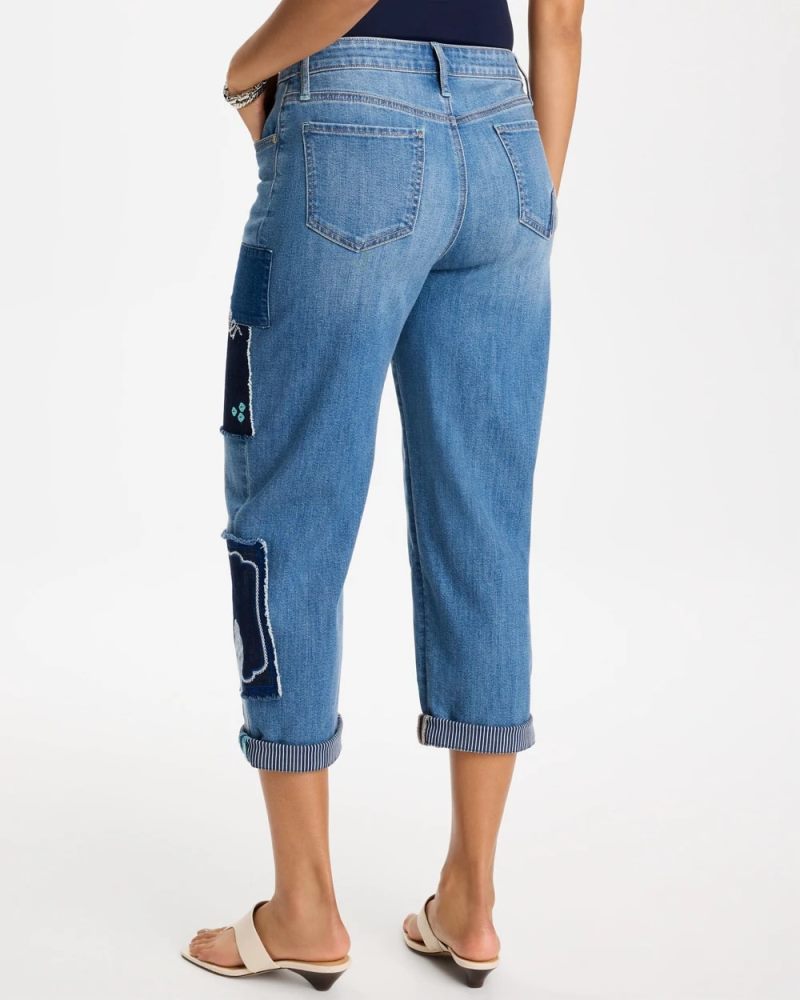 Chicos Relaxed Boyfriend Americana Jean - UNDERWATER INDIGO