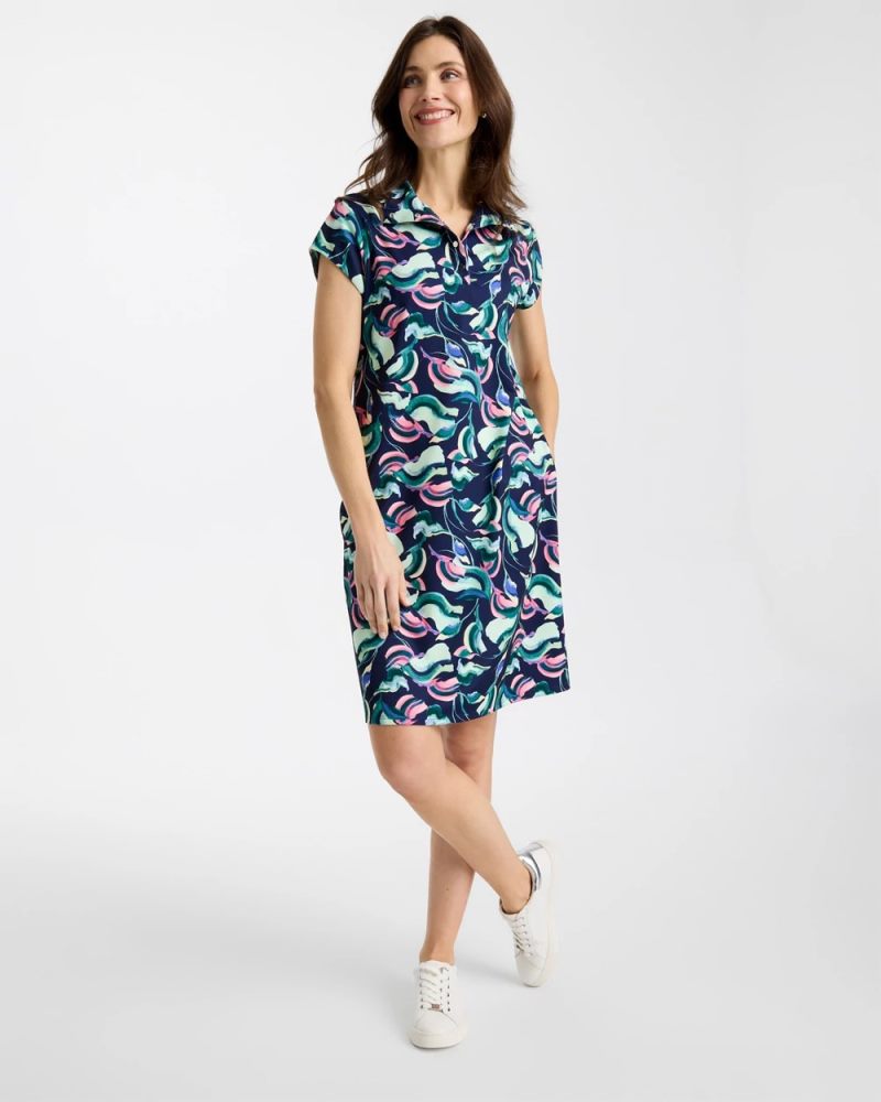 Chicos Zenergy® UPF Blooms Polo Dress - BLOSSOM