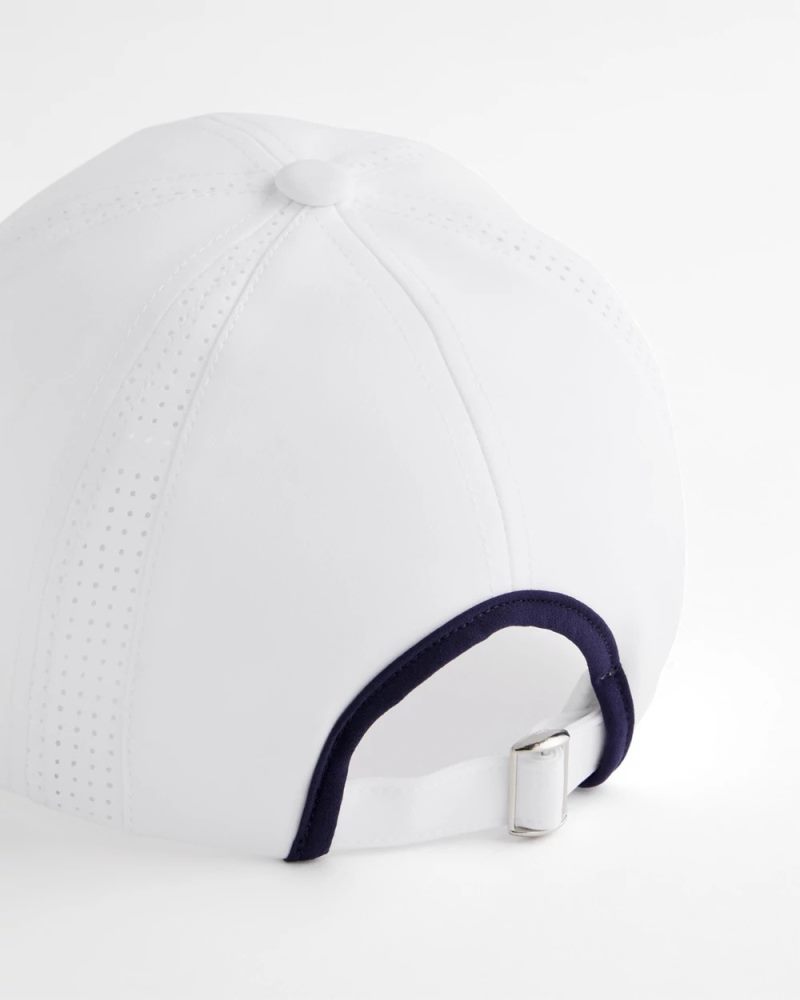 Chicos Baseball Piping Perforated Sport Hat - ALABASTER