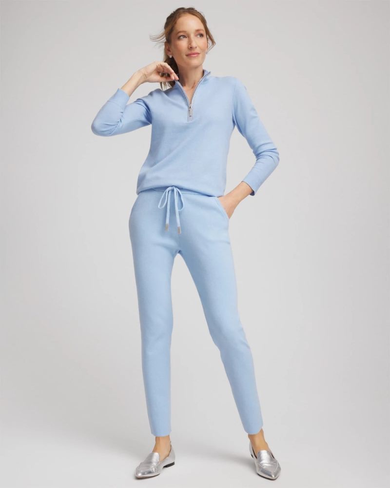 Chicos Zenergy® Luxe Tapered Ankle Pants - CRYSTAL TOPAZ