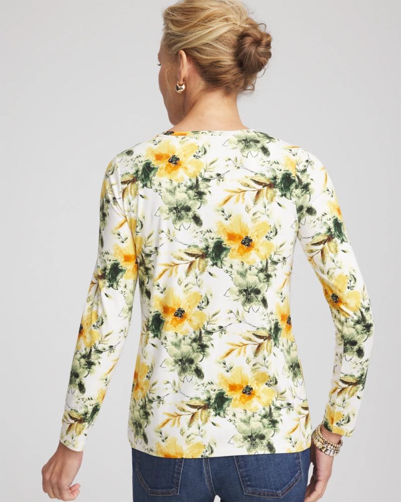 Chicos Garden Touch of Cool™ Layering Tee - ECRU