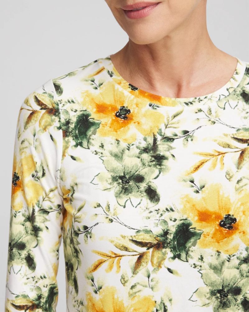 Chicos Garden Touch of Cool™ Layering Tee - ECRU