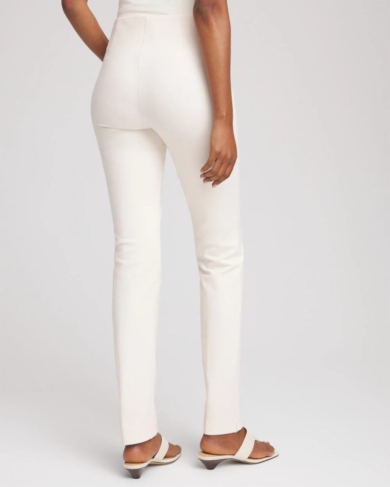 Chicos Juliet Slim Trim Detail Pants - ENGLISH CREAM