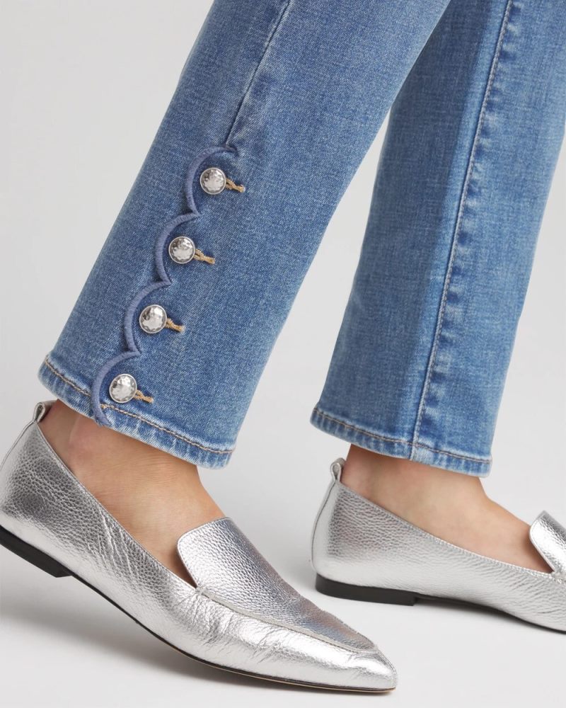 Chicos Girlfriend Slim Ankle Jeans - JOELLE INDIGO