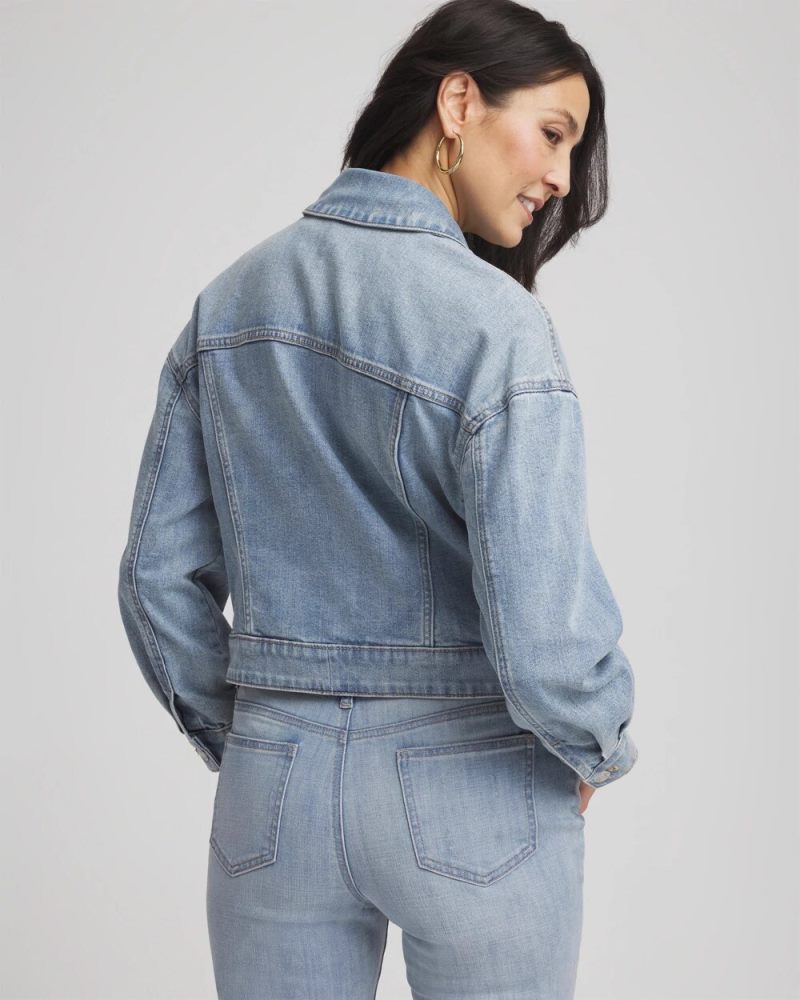 Chicos Relaxed-Fit Denim Jacket - MONTERREY INDIGO