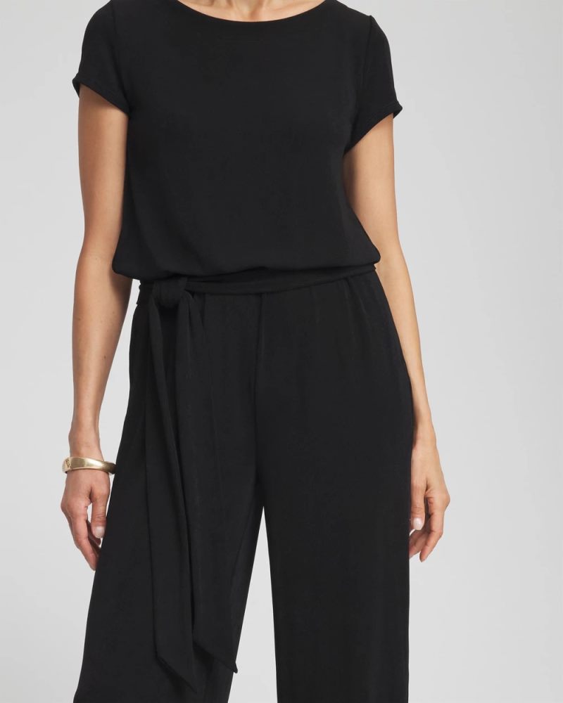 Chicos Travelers™ Cap Sleeve Jumpsuit - TRAVELERS BLACK