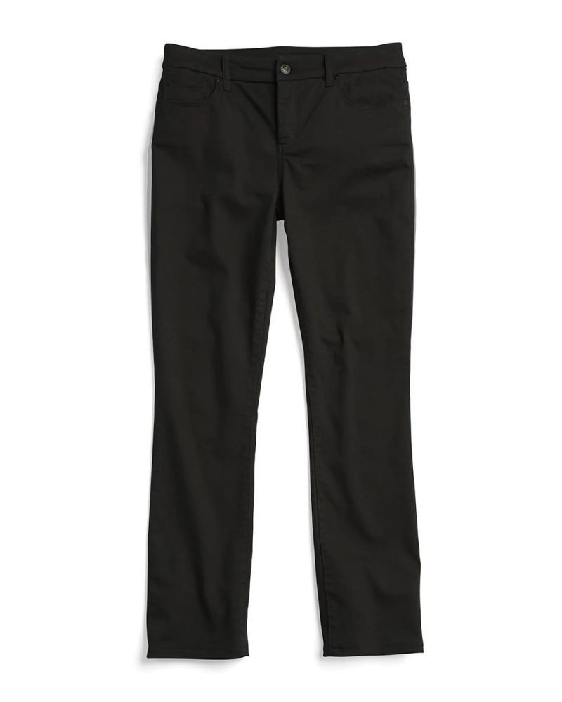 Chicos Girlfriend Slim Straight Jeans - BLACK