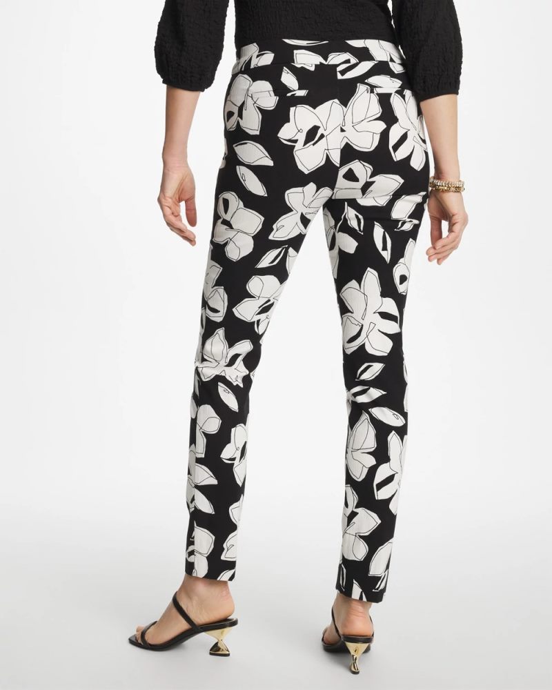 Chicos Blooms Brigitte™ Slim Pull-On Ankle Pants - BLACK
