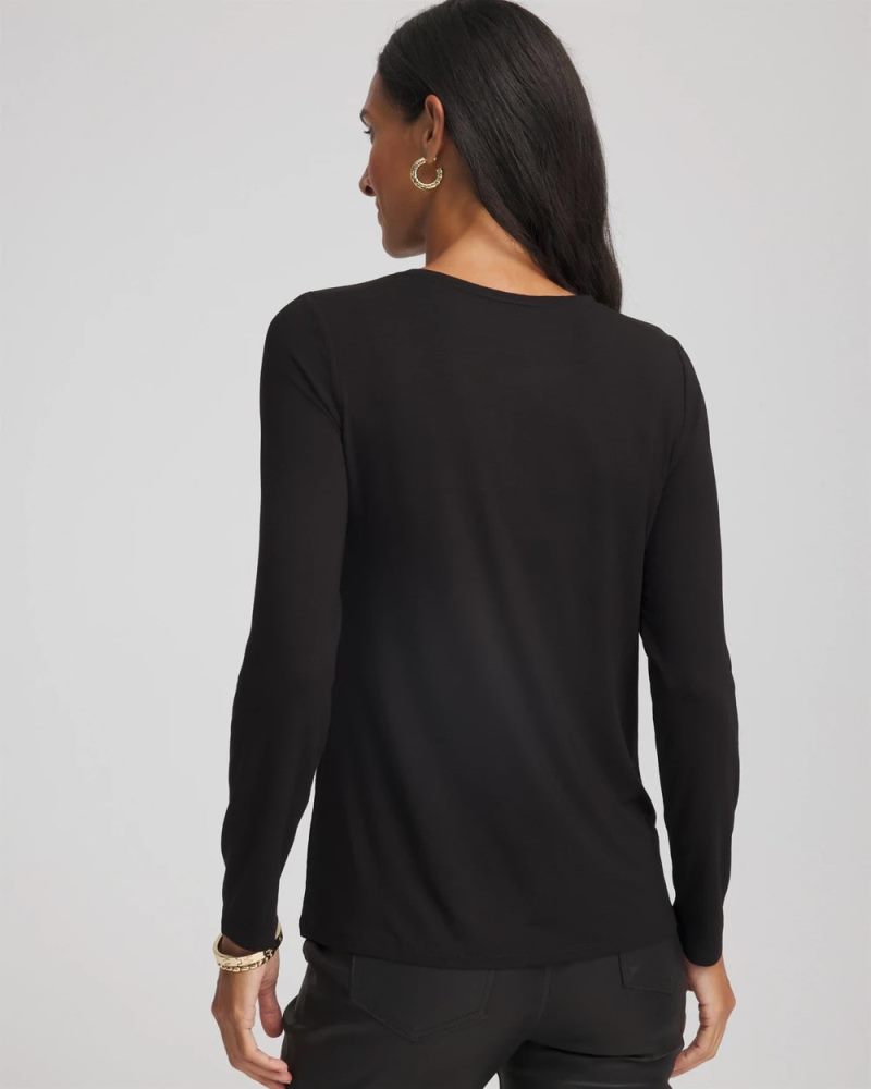 Chicos Touch of Cool™ Layering Tee - BLACK