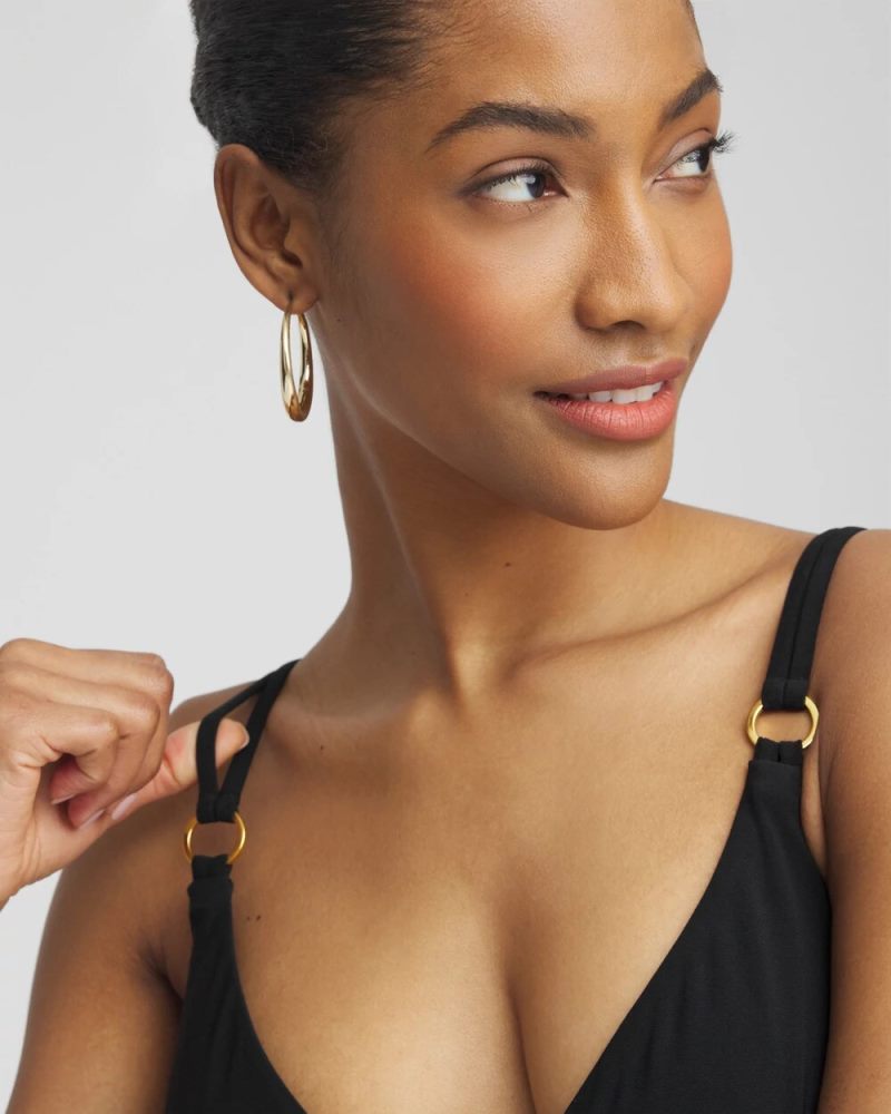 Chicos Magicsuit Obi One Kami Swim Dress - BLACK