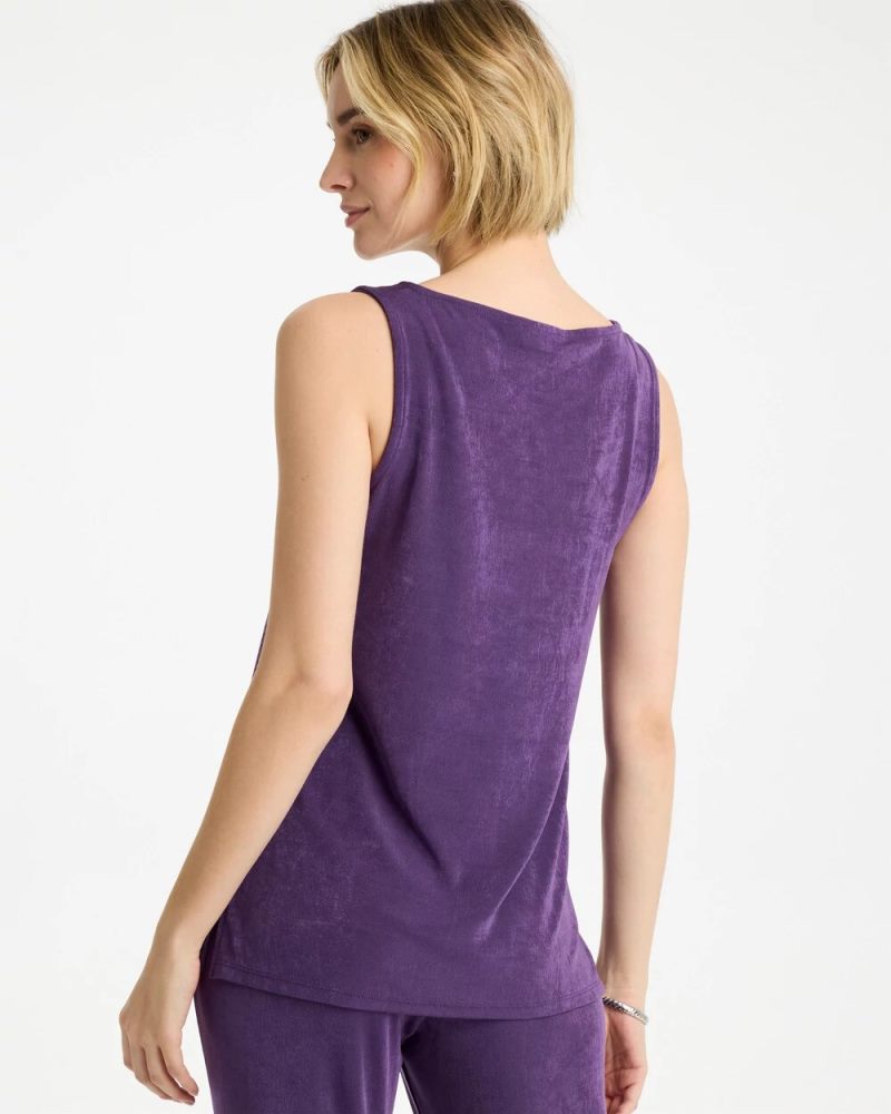 Chicos Travelers™ Side-Slit Tank - RICH AMETHYST