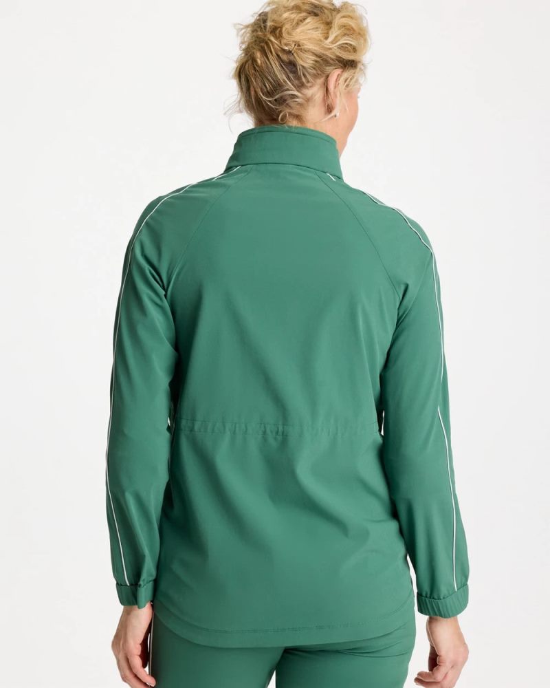 Chicos Zenergy® UPF Piping Anorak Jacket - WATER LILY GREEN