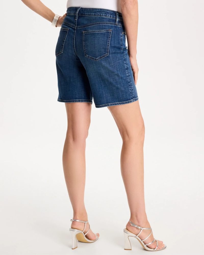 Chicos Girlfriend Slim Indigo Jean Shorts - KAILUA INDIGO