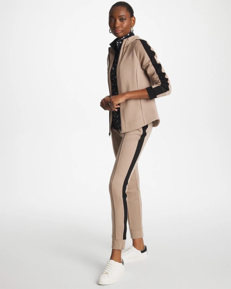 Chicos Zenergy® Double-Knit Contrast Jacket - STUDIO TAUPE