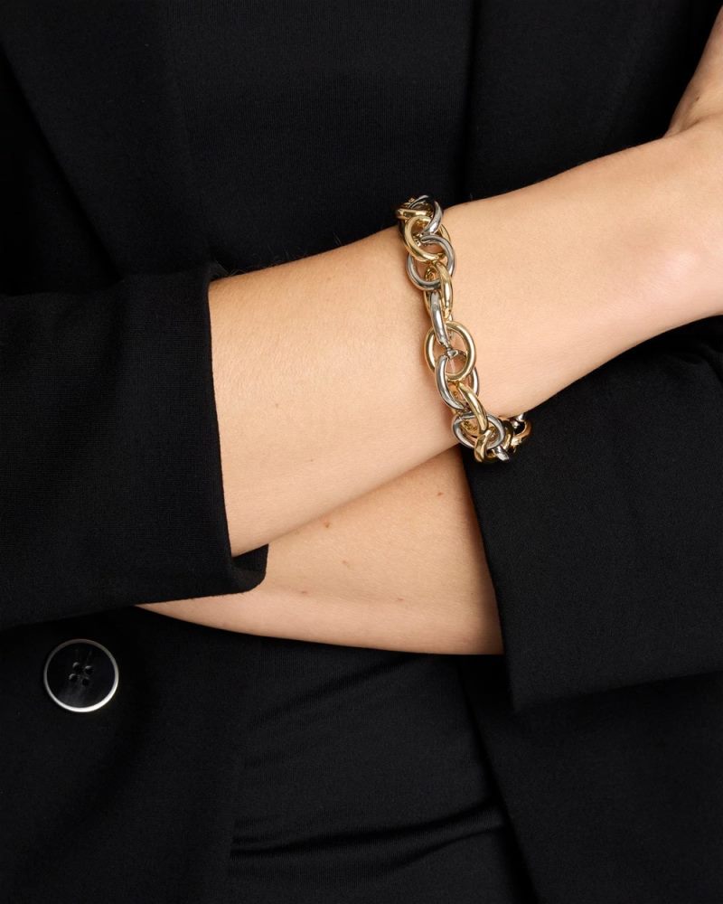 Chicos Open Link Stretch Bracelet - MIXED METALS