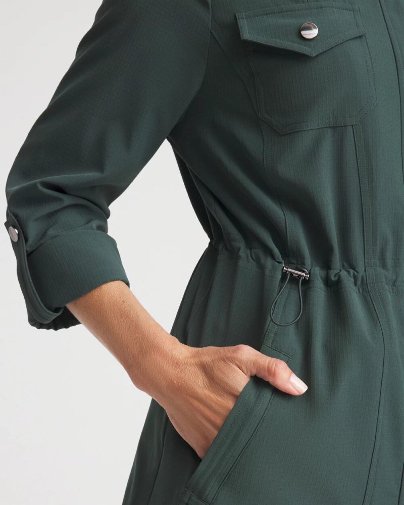 Chicos Zenergy® Ripstop Cargo Jacket - DARKEST SPRUCE