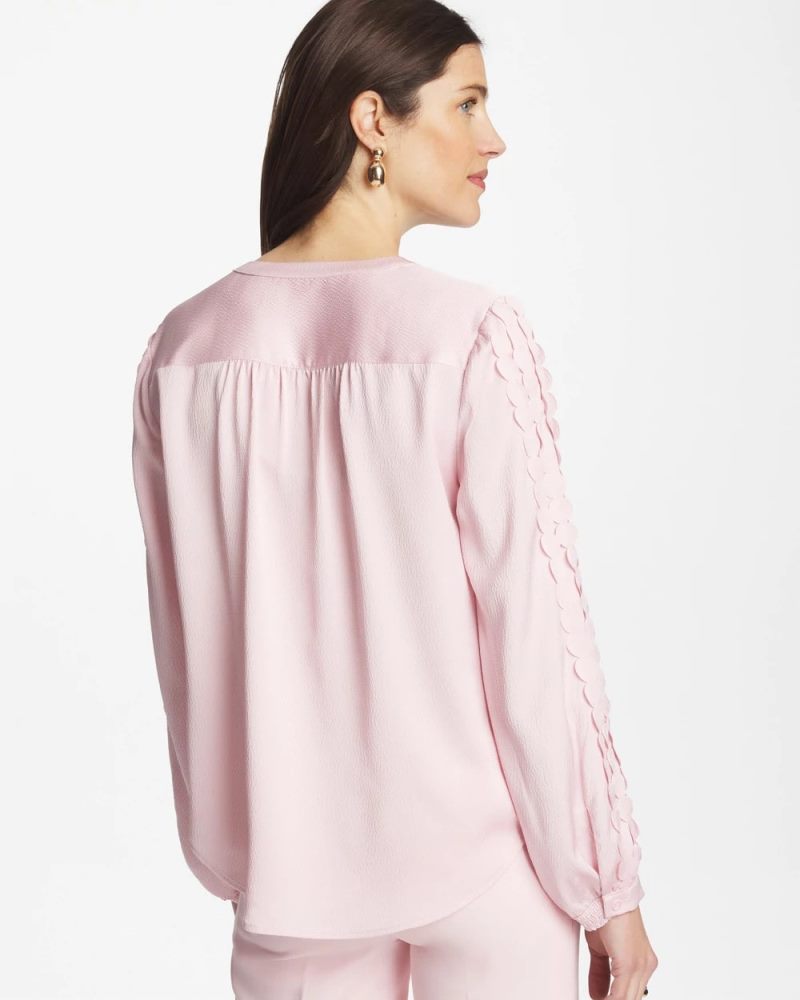 Chicos Laser Cut Crinkle Blouse - SWEET BLOSSOM