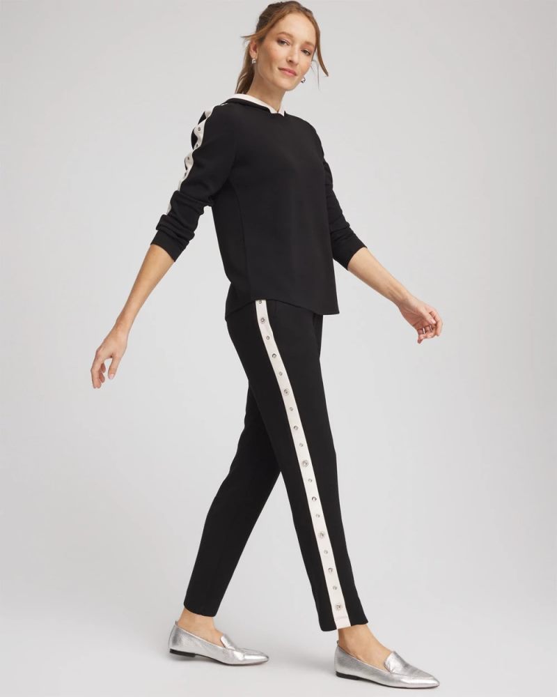 Chicos Zenergy® Grommet Pants - BLACK