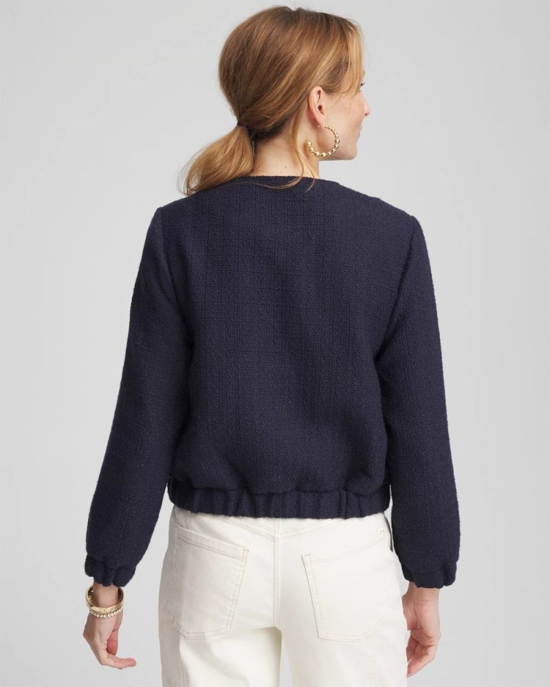 Chicos Tweed Lady Jacket - MIDNIGHT WATERS