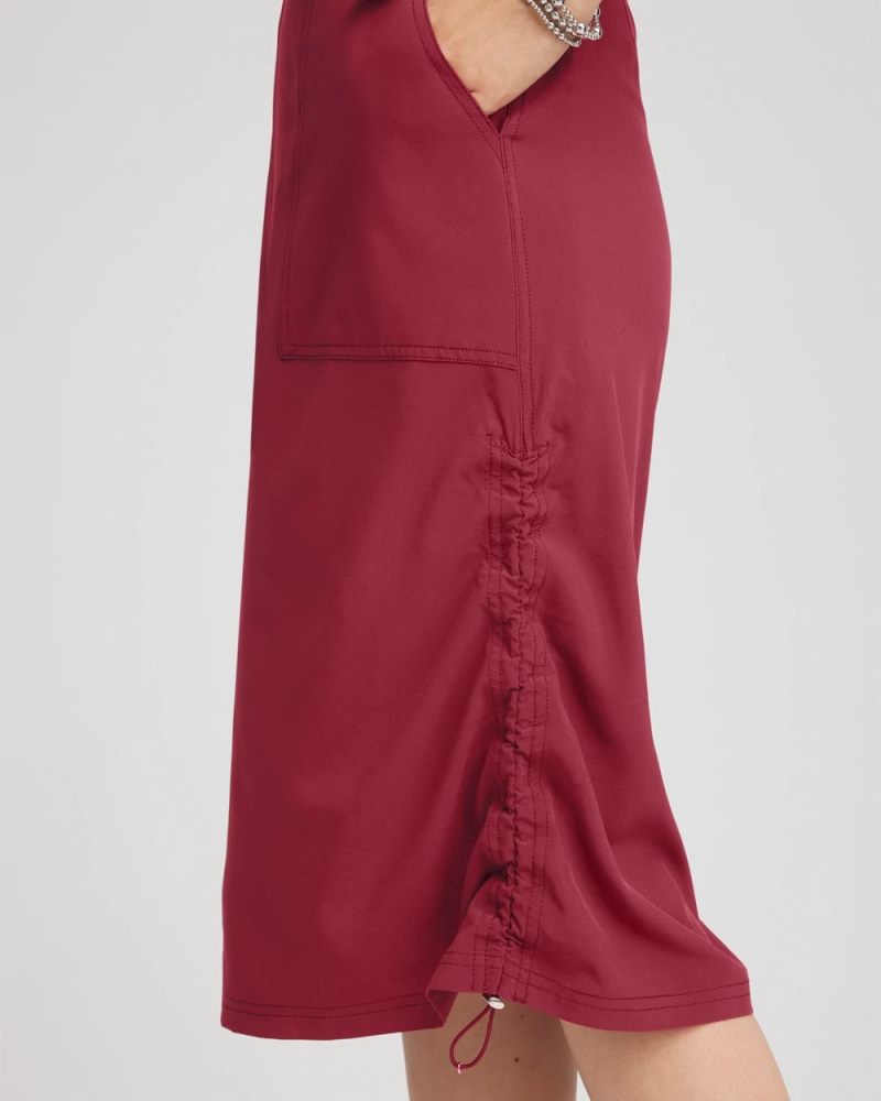 Chicos Zenergy® UPF Bungee-Hem Pull-On Skirt - RUSSET RED