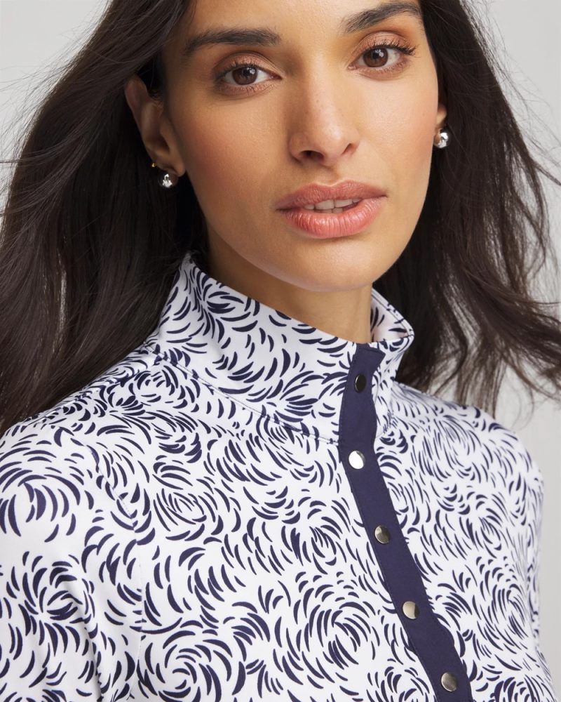 Chicos Zenergy® UPF Palma Pullover - PASSPORT BLUE