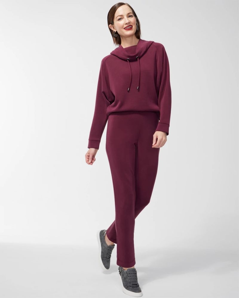 Chicos Zenergy® Scuba Pull-On Pants - DEEP MERLOT
