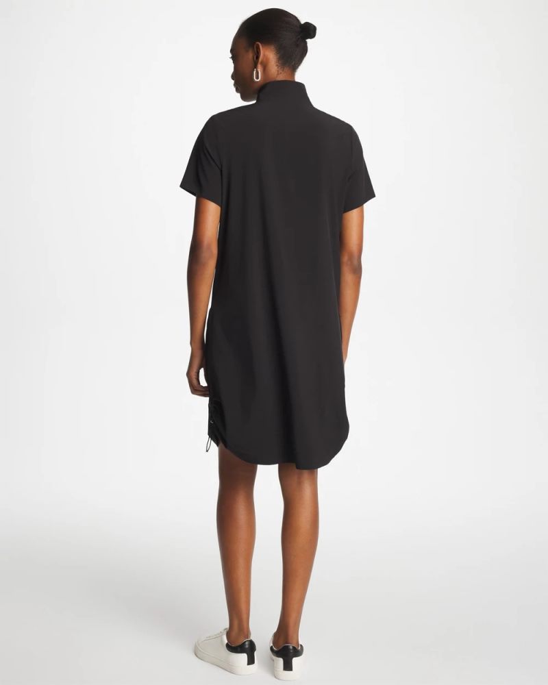 Chicos Zenergy® UPF Mockneck Bungee Dress - BLACK