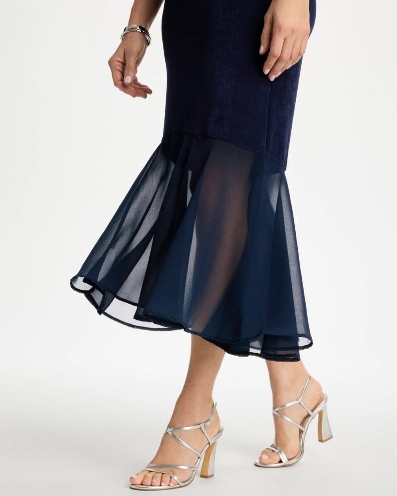 Chicos Travelers™ Chiffon Hem Dress - TRAVELERS INDIA INK