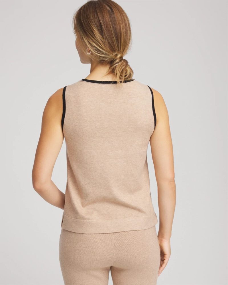 Chicos Zenergy® Luxe Cashmere-Blend Tank - CHAMPAGNE FIZZ
