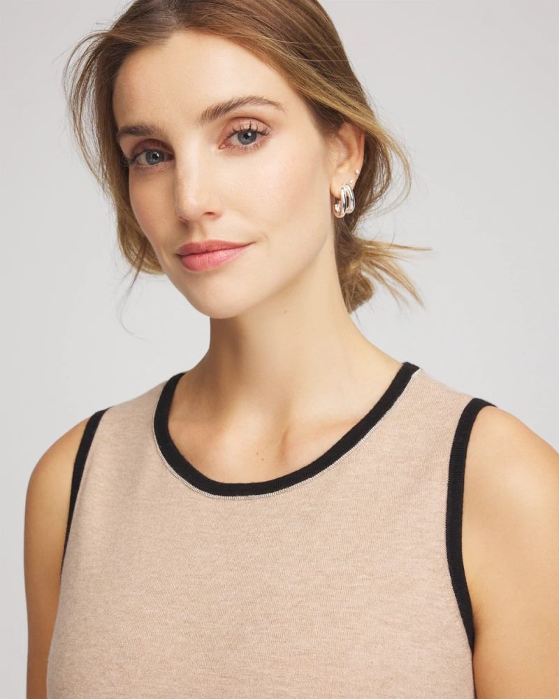 Chicos Zenergy® Luxe Cashmere-Blend Tank - CHAMPAGNE FIZZ