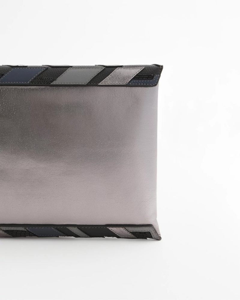 Chicos Embellished Envelope Clutch - METALLIC