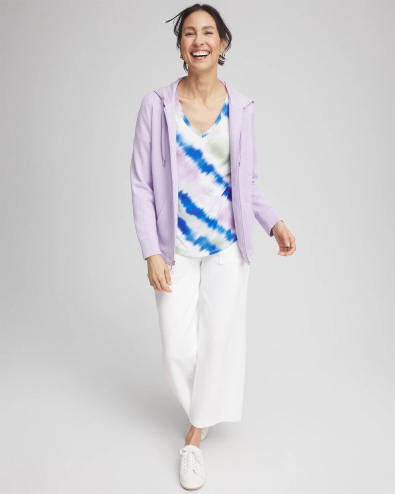 Chicos Zenergy® Tie-Dye V-Neck Tee - MOROCCAN MINT
