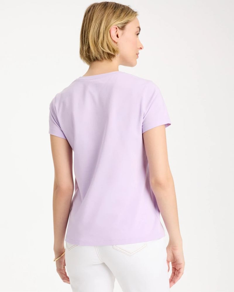 Chicos Perfect Crewneck Tee - ORCHID MIST