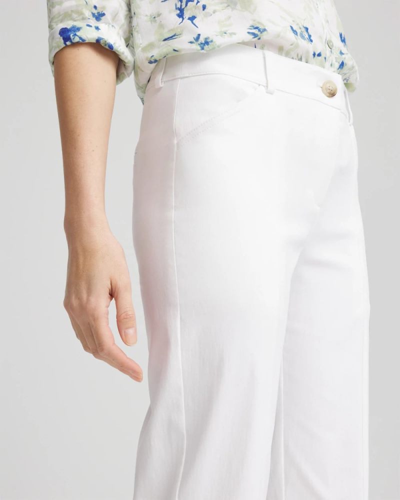 Chicos Emme Straight Ankle Pants - ALABASTER